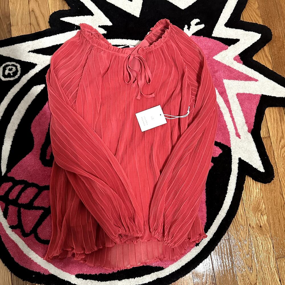 Lauren Conrad Pink Pleated Blouse – Women’s XS – NWT – As Pictured